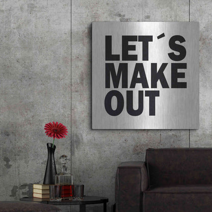 Luxe Metal Art 'Let's Make Out' by Nicklas Gustafsson, Metal Wall Art,36x36