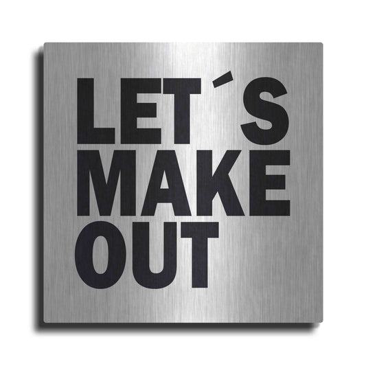 Luxe Metal Art 'Let's Make Out' by Nicklas Gustafsson, Metal Wall Art