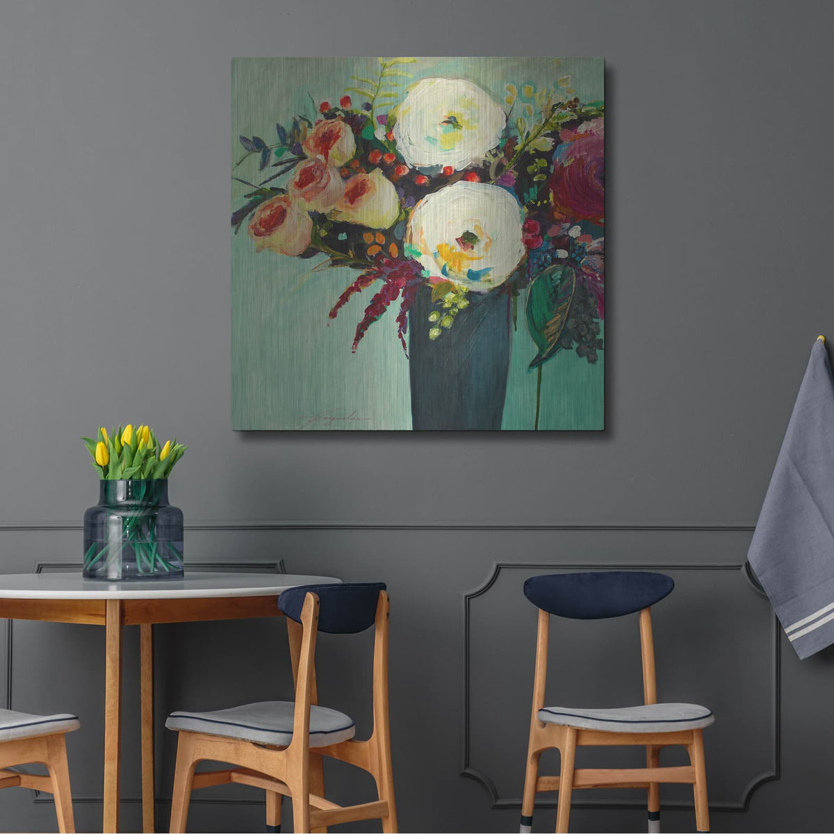 'Ode to Summer 9' by Jacqueline Brewer – Metal Wall Art, 36x36 room view