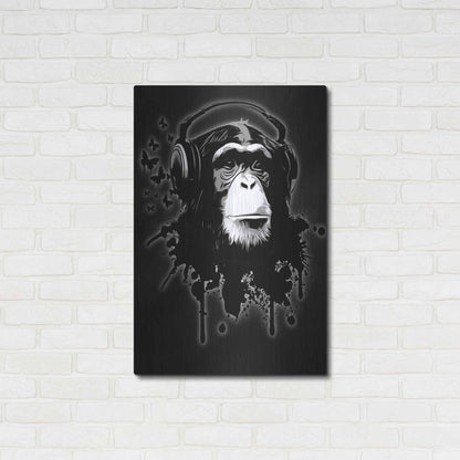Luxe Metal Art 'Monkey Business Black' by Nicklas Gustafsson, Metal Wall Art,24x36