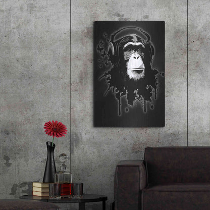 Luxe Metal Art 'Monkey Business Black' by Nicklas Gustafsson, Metal Wall Art,24x36