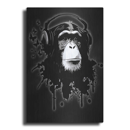 Luxe Metal Art 'Monkey Business Black' by Nicklas Gustafsson, Metal Wall Art