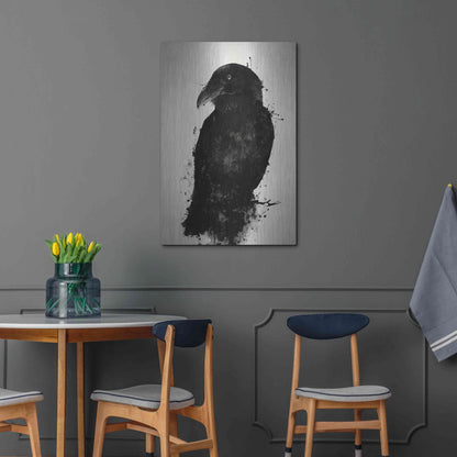 Luxe Metal Art 'The Raven' by Nicklas Gustafsson, Metal Wall Art,24x36