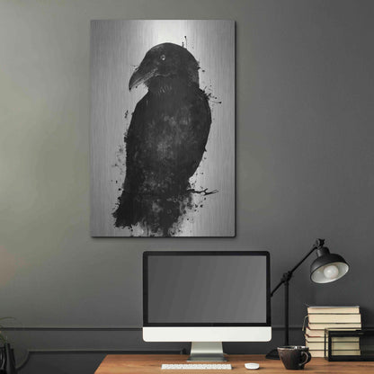 Luxe Metal Art 'The Raven' by Nicklas Gustafsson, Metal Wall Art,24x36