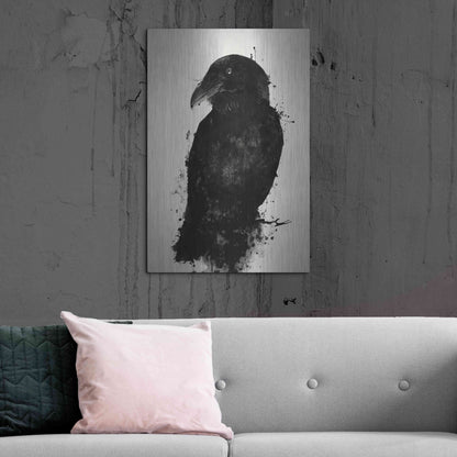 Luxe Metal Art 'The Raven' by Nicklas Gustafsson, Metal Wall Art,24x36