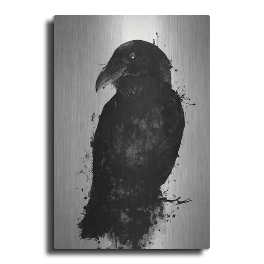 Luxe Metal Art 'The Raven' by Nicklas Gustafsson, Metal Wall Art