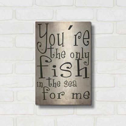 Luxe Metal Art 'You're The Only Fish In The Sea' by Nicklas Gustafsson, Metal Wall Art,12x16