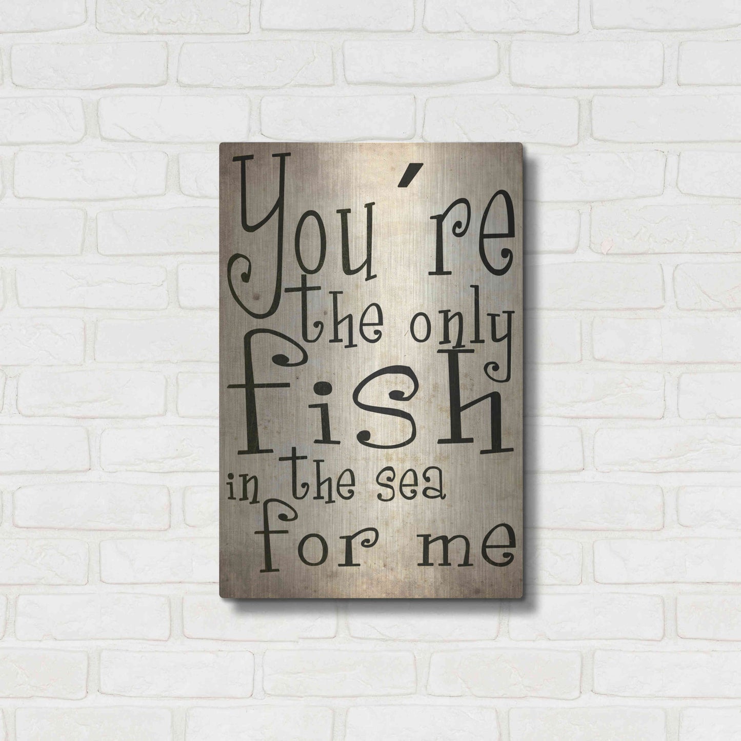 Luxe Metal Art 'You're The Only Fish In The Sea' by Nicklas Gustafsson, Metal Wall Art,16x24