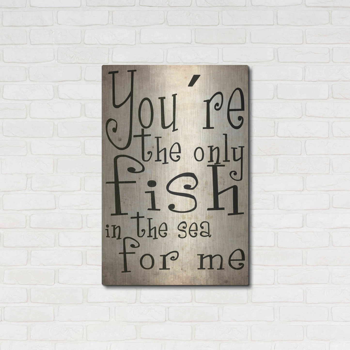 Luxe Metal Art 'You're The Only Fish In The Sea' by Nicklas Gustafsson, Metal Wall Art,24x36
