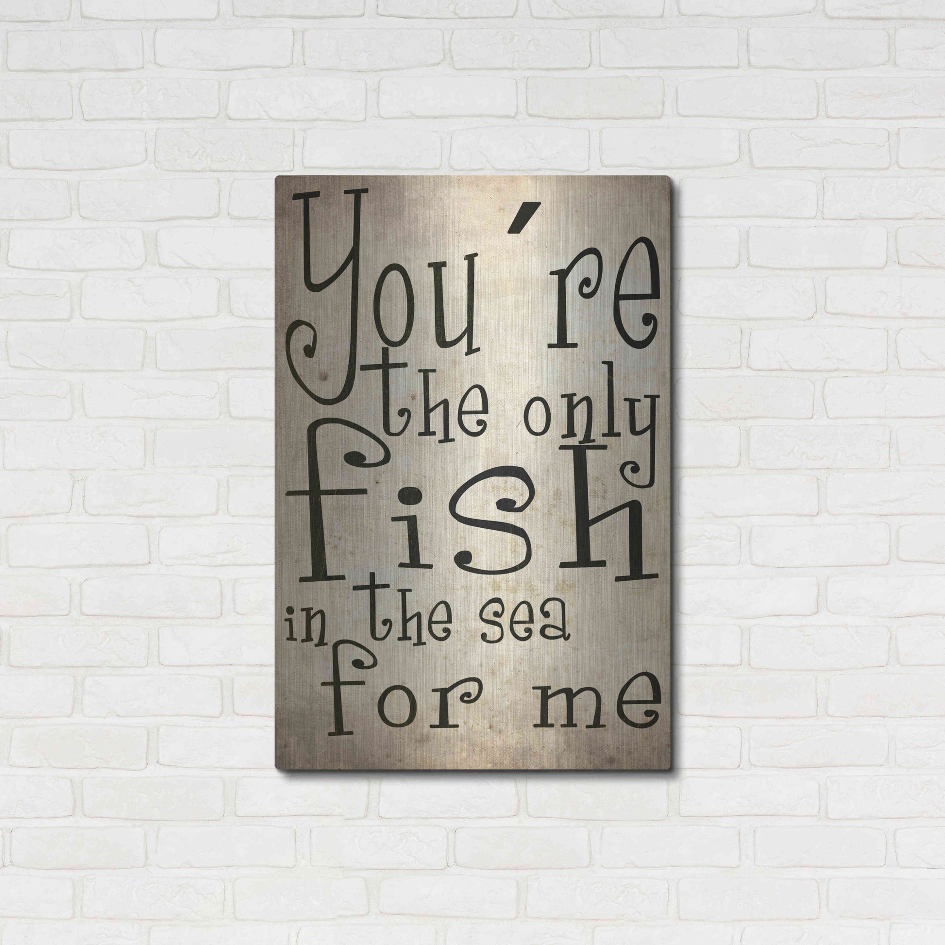 Luxe Metal Art 'You're The Only Fish In The Sea' by Nicklas Gustafsson, Metal Wall Art,24x36