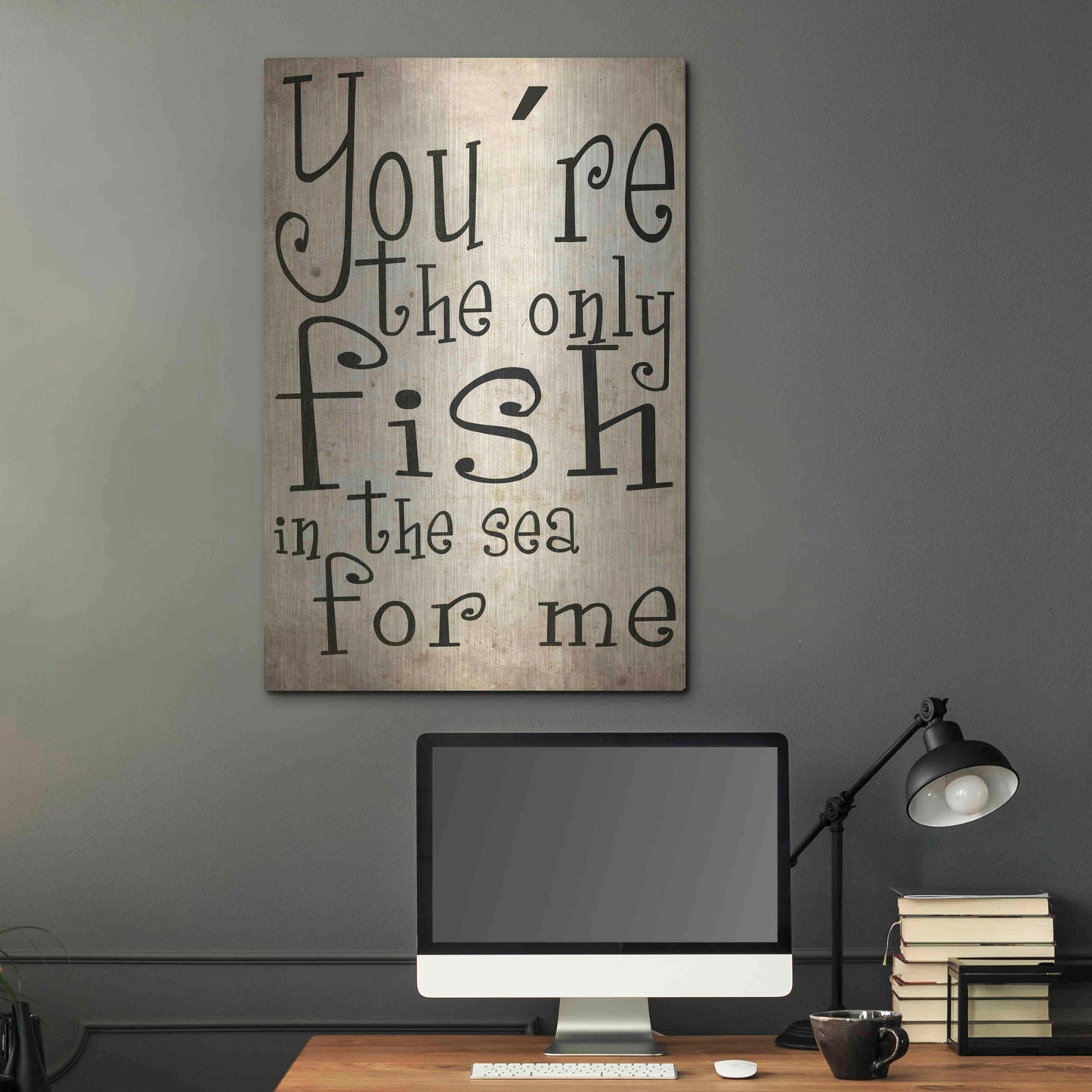 Luxe Metal Art 'You're The Only Fish In The Sea' by Nicklas Gustafsson, Metal Wall Art,24x36