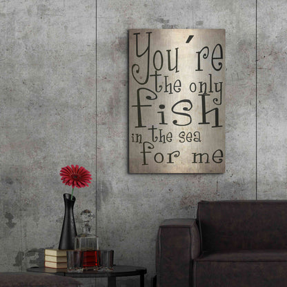 Luxe Metal Art 'You're The Only Fish In The Sea' by Nicklas Gustafsson, Metal Wall Art,24x36