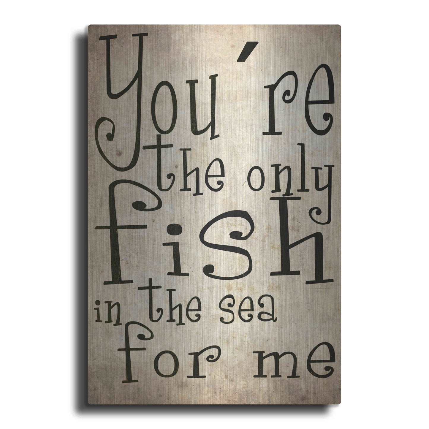 Luxe Metal Art 'You're The Only Fish In The Sea' by Nicklas Gustafsson, Metal Wall Art