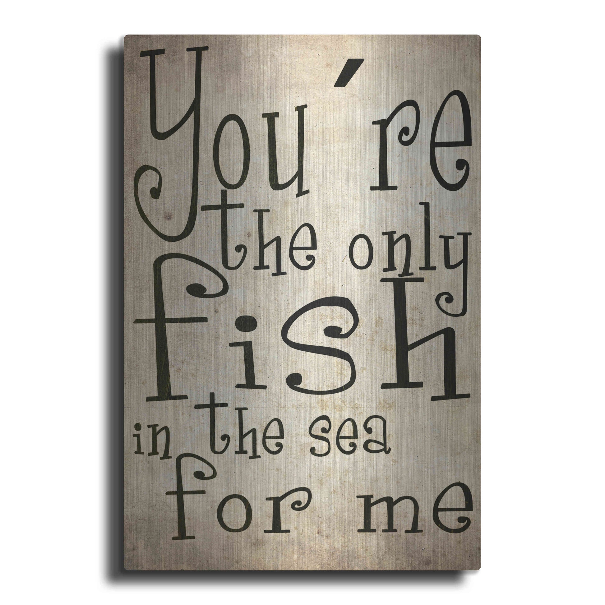 Luxe Metal Art 'You're The Only Fish In The Sea' by Nicklas Gustafsson, Metal Wall Art