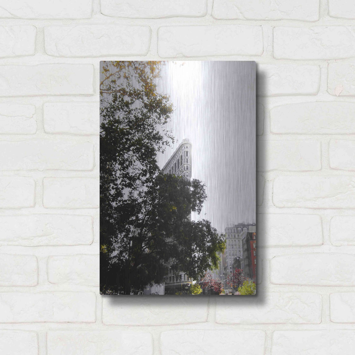 Luxe Metal Art 'Flatiron Autumn' by Nicklas Gustafsson, Metal Wall Art,12x16