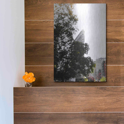 Luxe Metal Art 'Flatiron Autumn' by Nicklas Gustafsson, Metal Wall Art,12x16