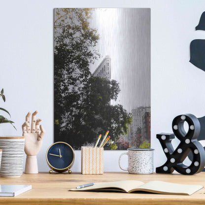 Luxe Metal Art 'Flatiron Autumn' by Nicklas Gustafsson, Metal Wall Art,12x16