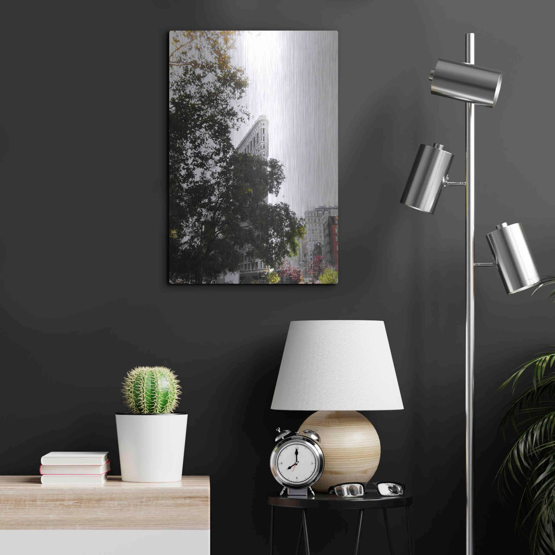 Luxe Metal Art 'Flatiron Autumn' by Nicklas Gustafsson, Metal Wall Art,16x24