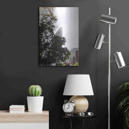 Luxe Metal Art 'Flatiron Autumn' by Nicklas Gustafsson, Metal Wall Art,16x24