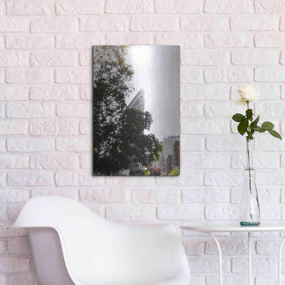 Luxe Metal Art 'Flatiron Autumn' by Nicklas Gustafsson, Metal Wall Art,16x24