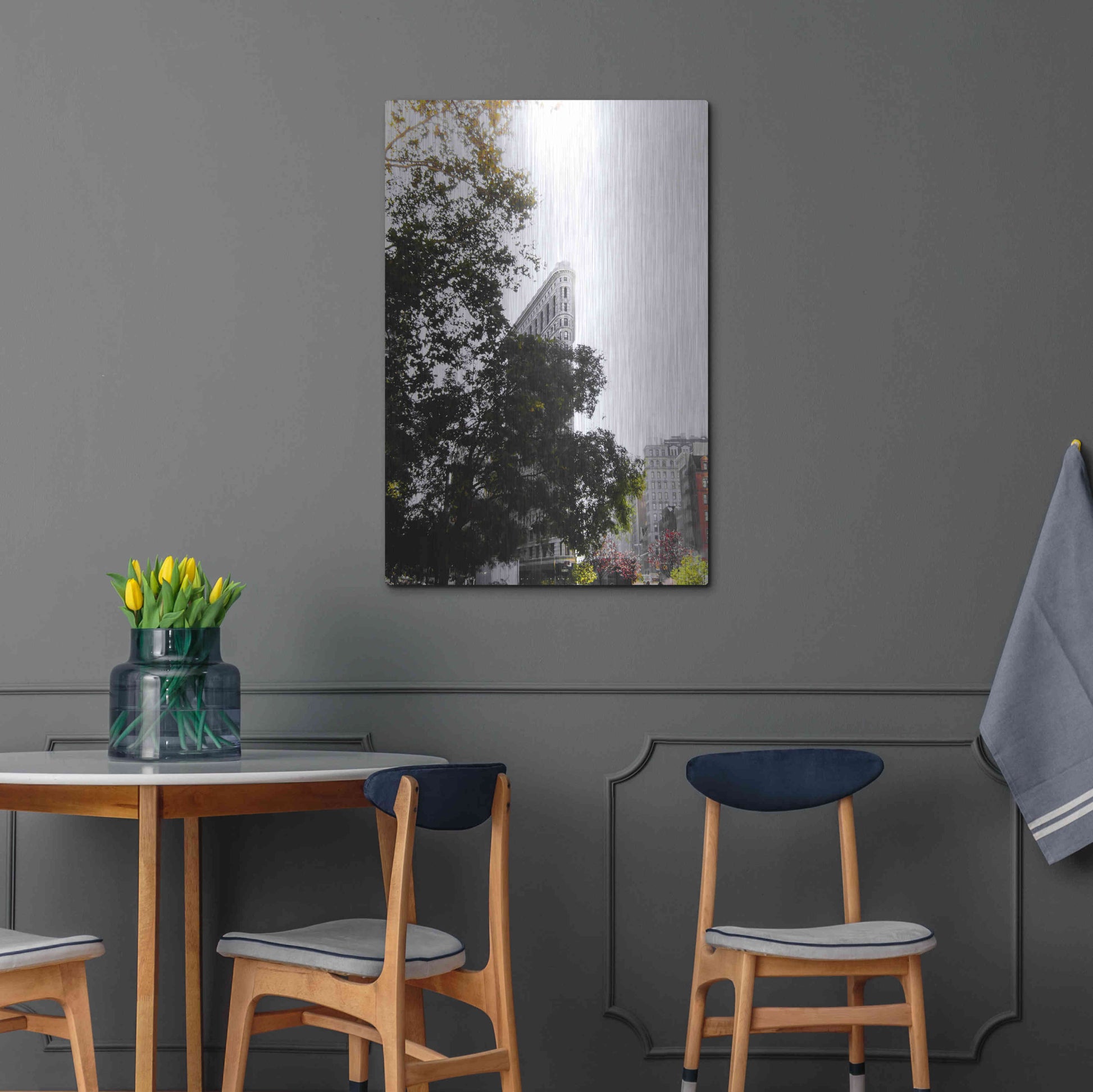 Luxe Metal Art 'Flatiron Autumn' by Nicklas Gustafsson, Metal Wall Art,24x36