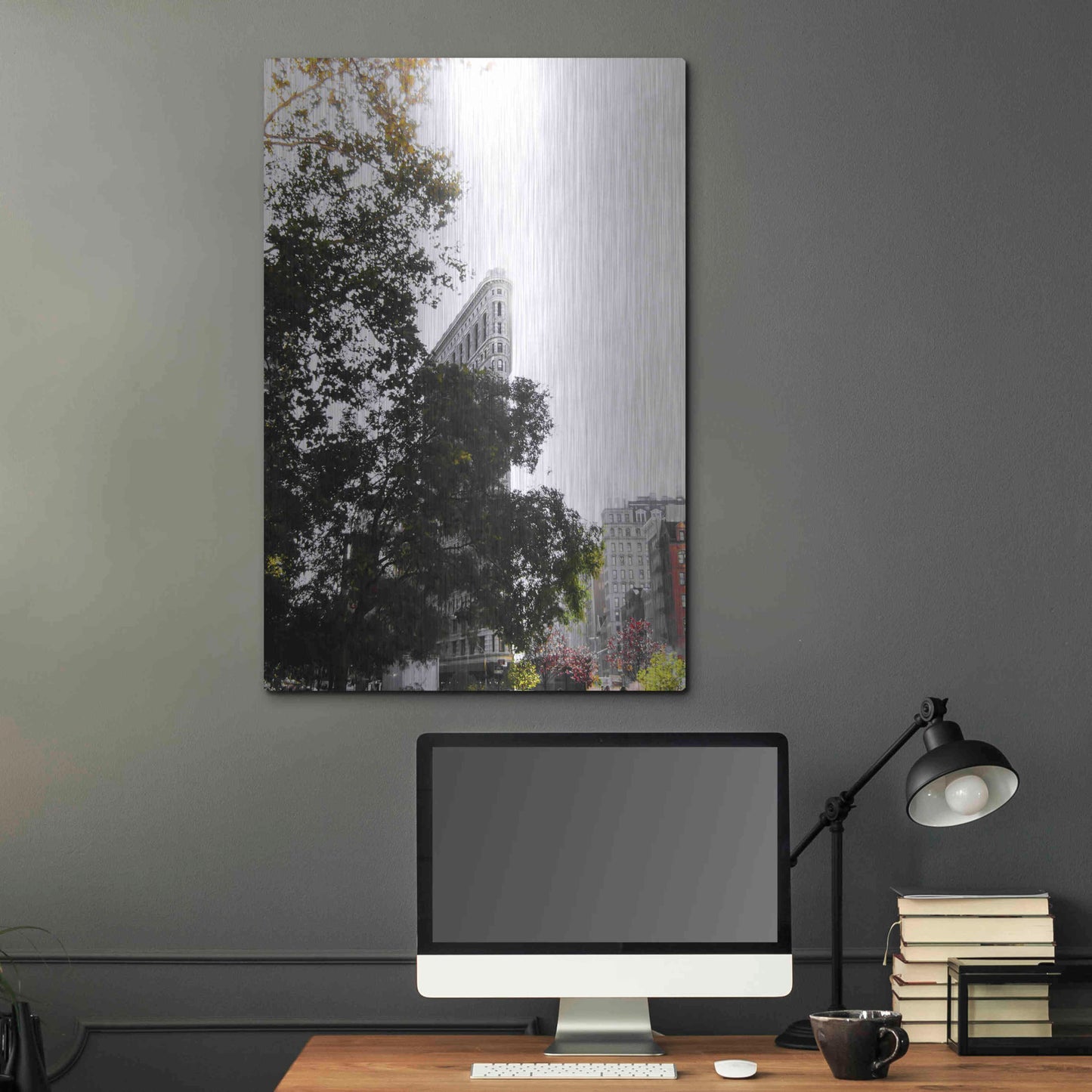 Luxe Metal Art 'Flatiron Autumn' by Nicklas Gustafsson, Metal Wall Art,24x36