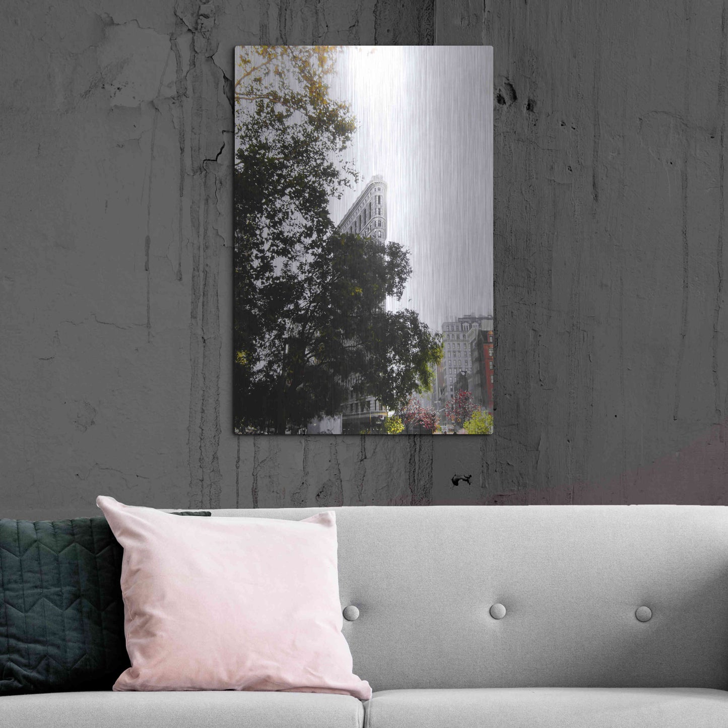 Luxe Metal Art 'Flatiron Autumn' by Nicklas Gustafsson, Metal Wall Art,24x36