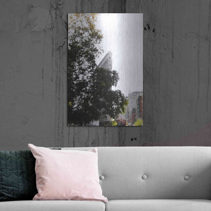 Luxe Metal Art 'Flatiron Autumn' by Nicklas Gustafsson, Metal Wall Art,24x36