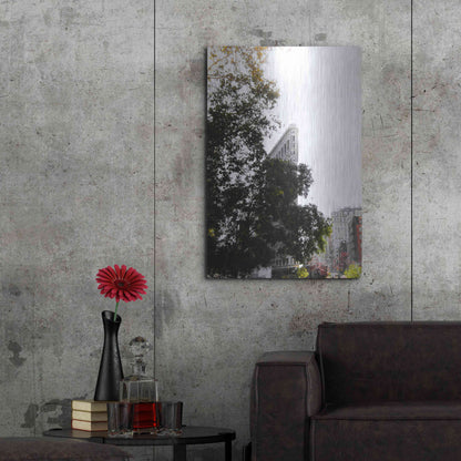 Luxe Metal Art 'Flatiron Autumn' by Nicklas Gustafsson, Metal Wall Art,24x36