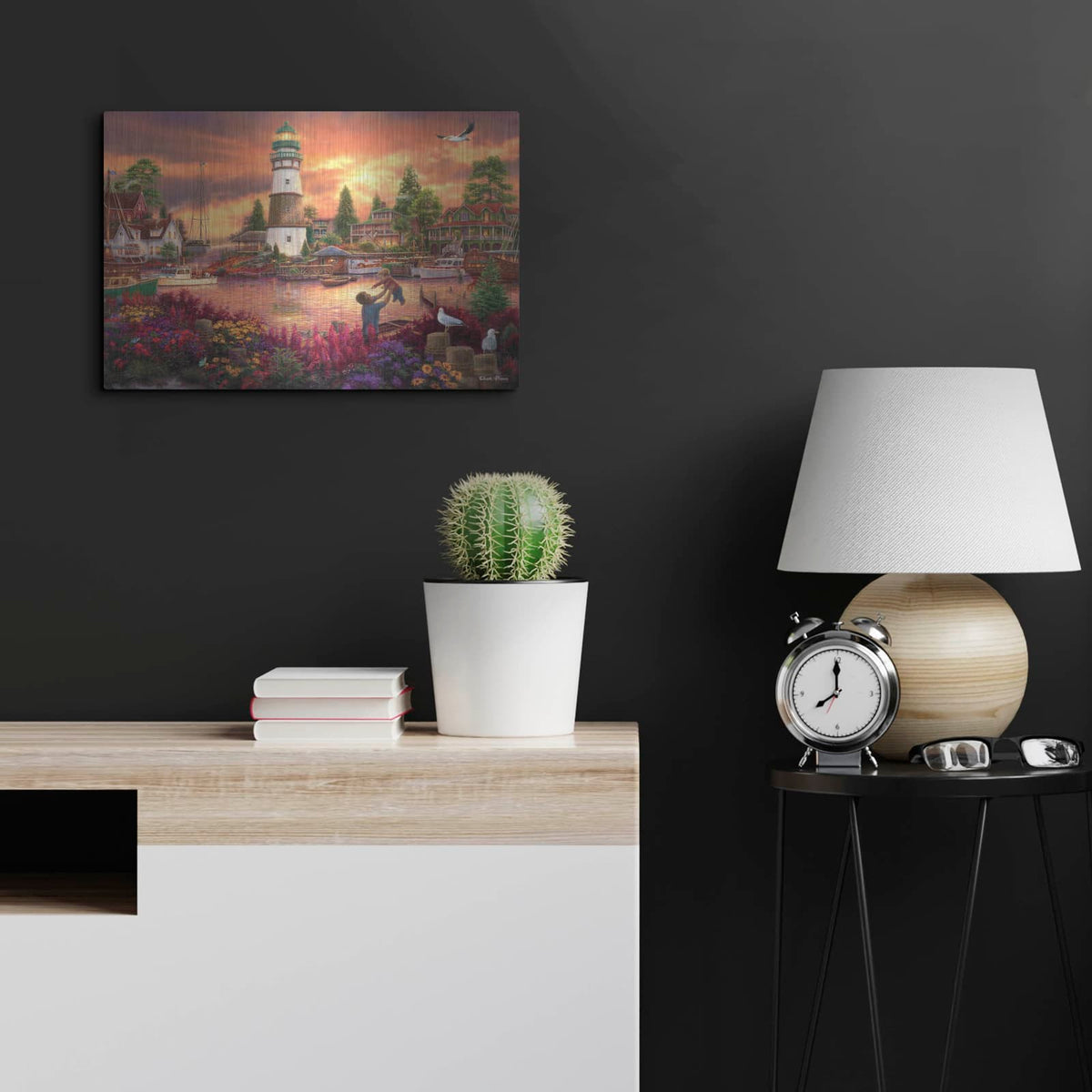 'Love Lifted Me' by Chuck Pinson – Metal Wall Art, 24x16 room view