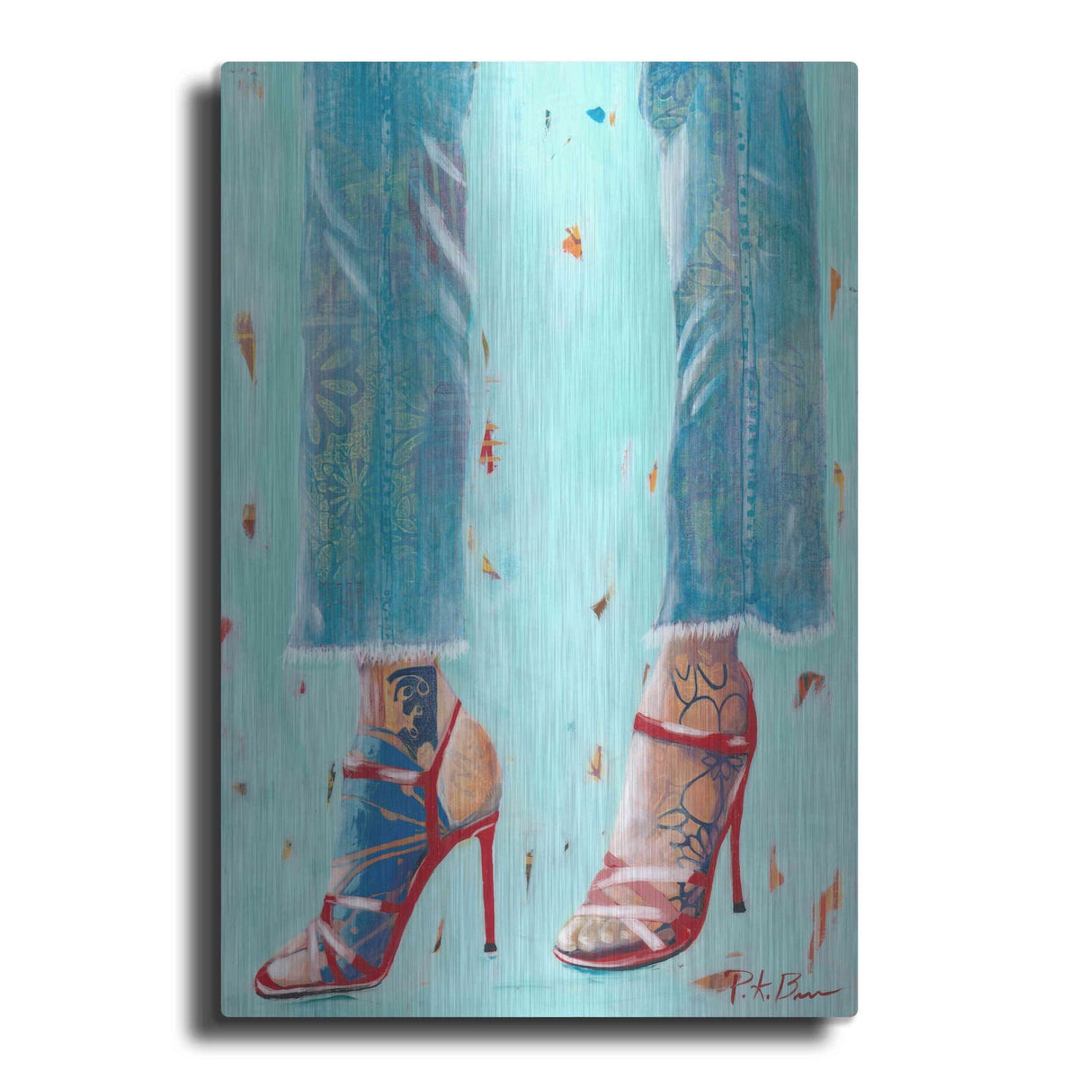'Red Heels' by Pamela Beer – Metal Wall Art