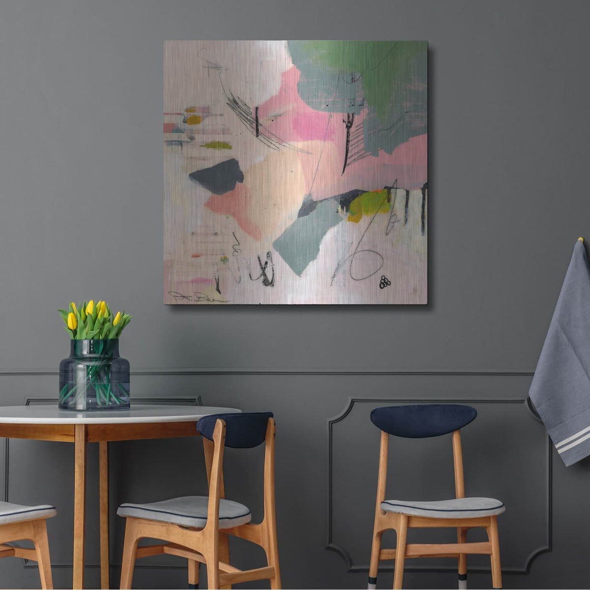 'Sylvan Zephyr No. 1' by Pamela Beer – Metal Wall Art, 36x36 room view