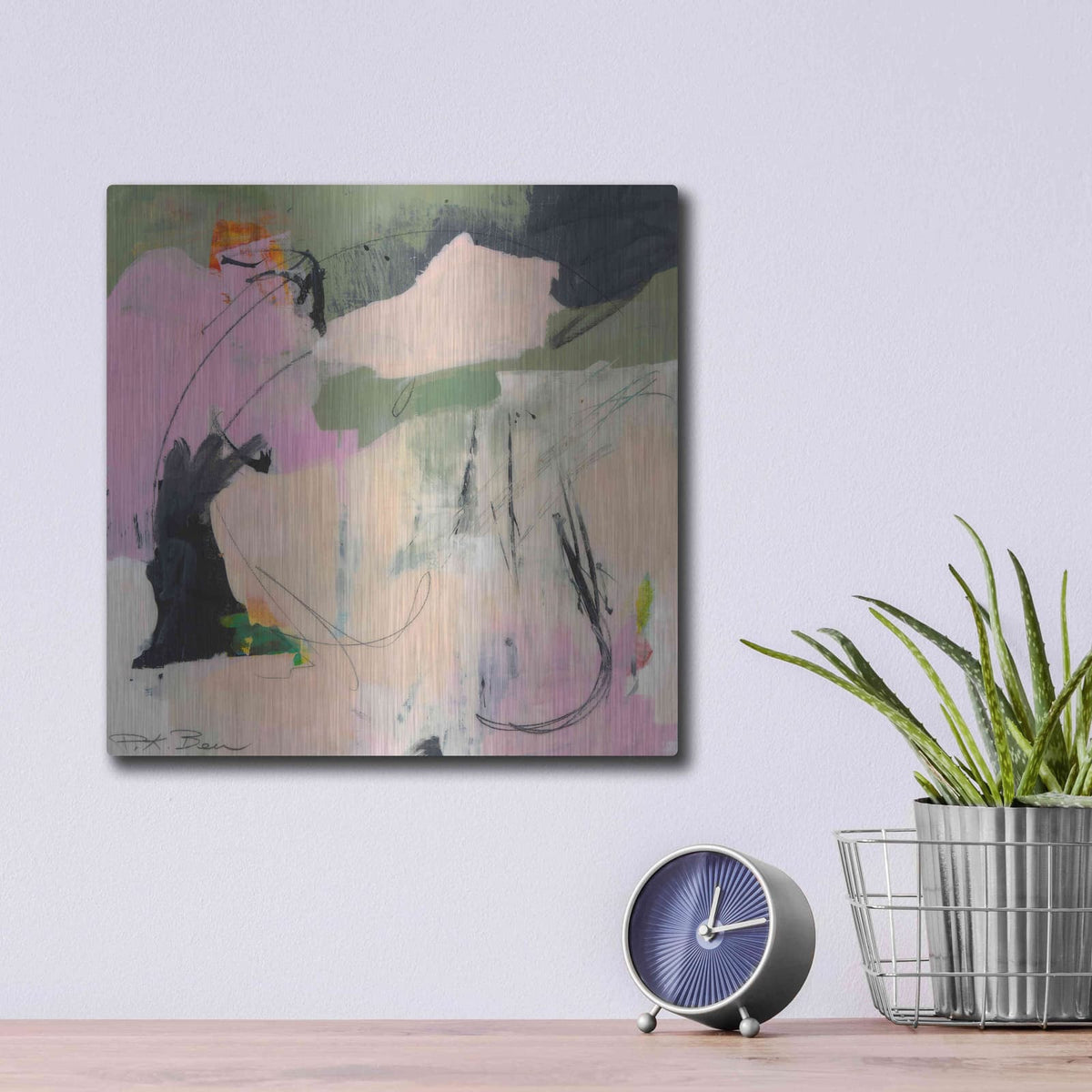 'Sylvan Zephyr No. 2' by Pamela Beer – Metal Wall Art, 12x12 room view