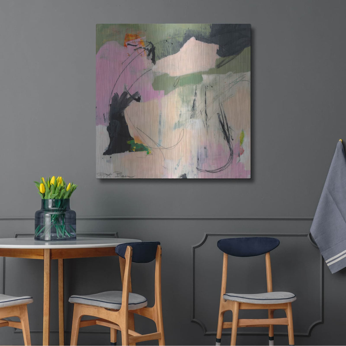 'Sylvan Zephyr No. 2' by Pamela Beer – Metal Wall Art, 36x36 room view