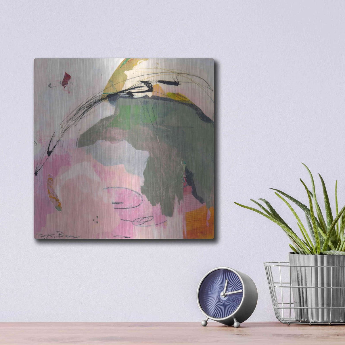 'Sylvan Zephyr No. 3' by Pamela Beer – Metal Wall Art, 12x12 room view