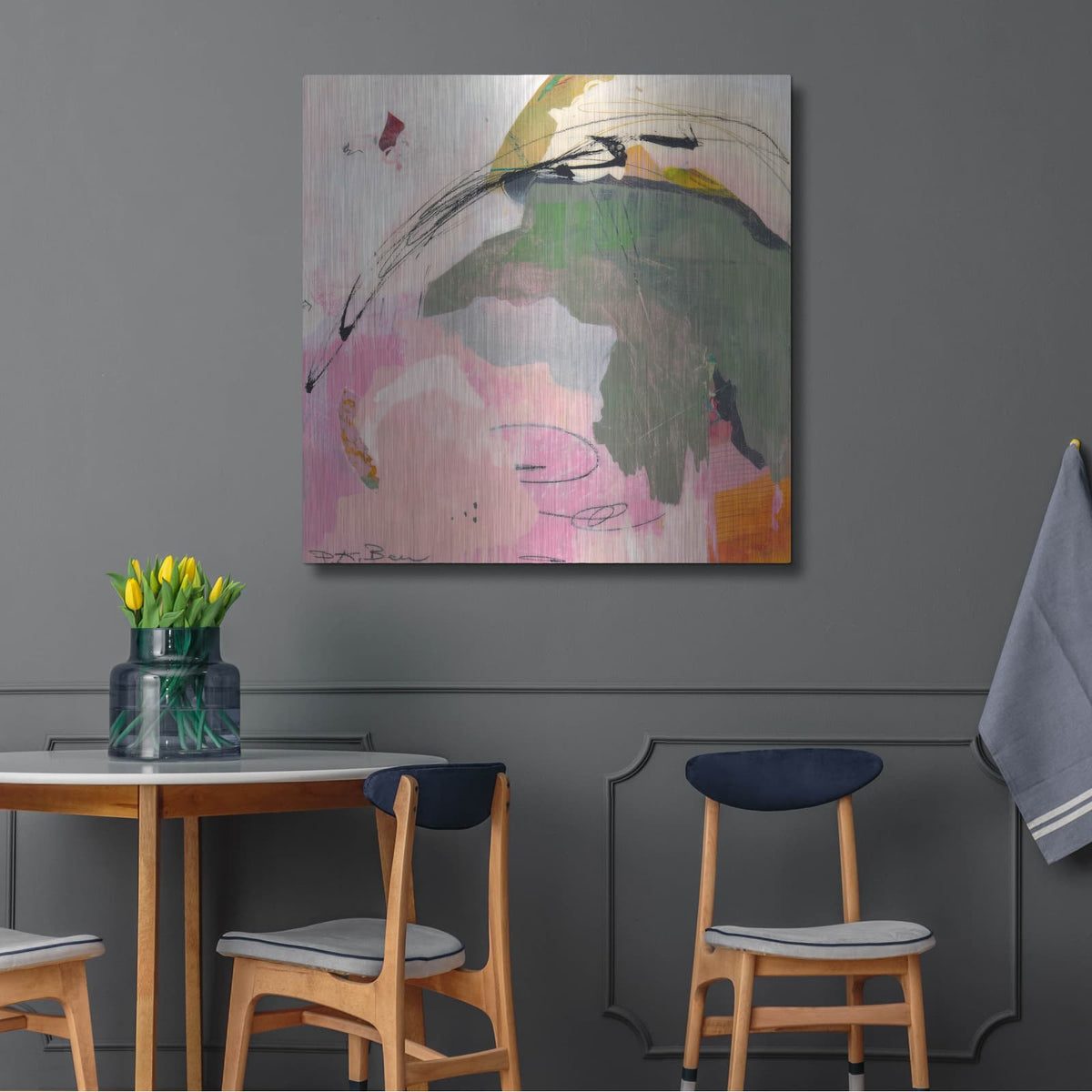 'Sylvan Zephyr No. 3' by Pamela Beer – Metal Wall Art, 36x36 room view