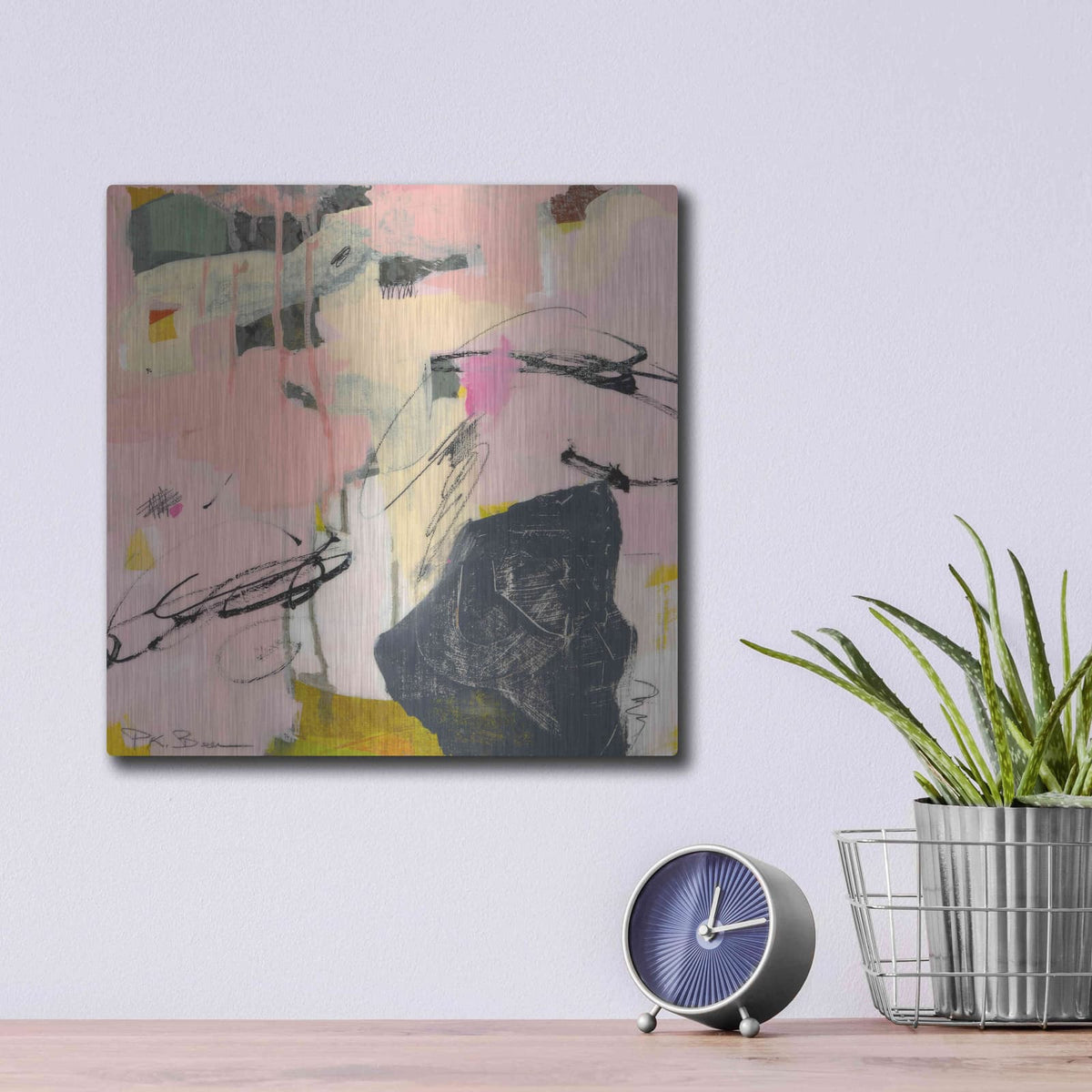 'Sylvan Zephyr No. 4' by Pamela Beer – Metal Wall Art, 12x12 room view