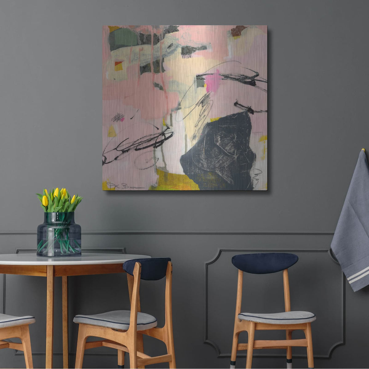 'Sylvan Zephyr No. 4' by Pamela Beer – Metal Wall Art, 36x36 room view