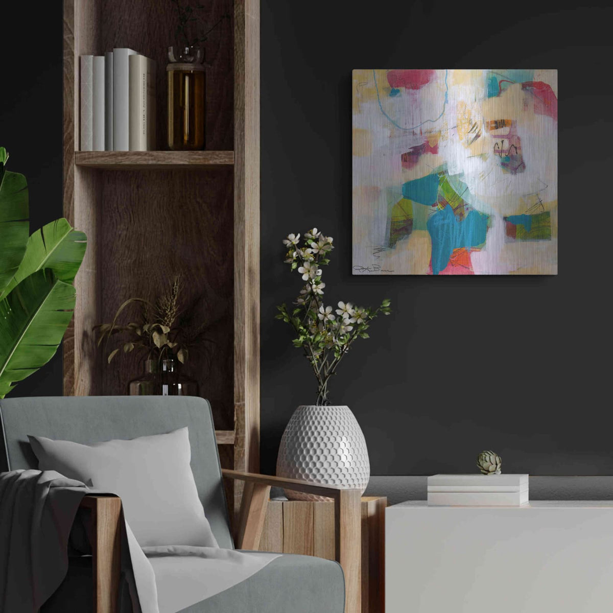 'Oide 1' by Pamela Beer – Metal Wall Art, 24x24 room view