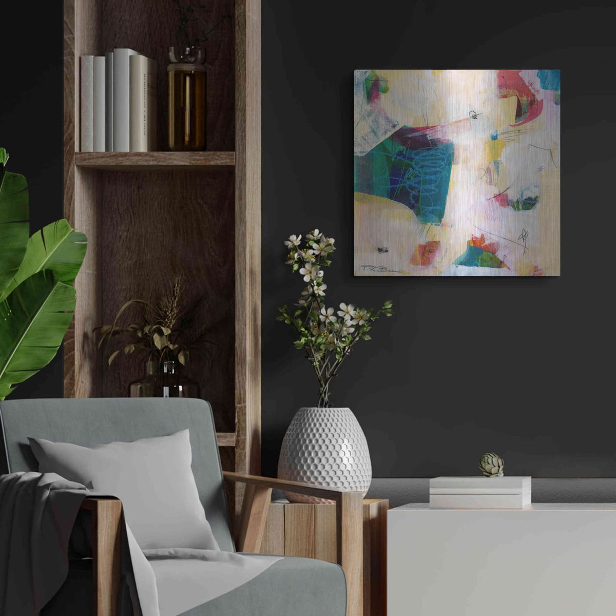 'Oide 2' by Pamela Beer – Metal Wall Art, 24x24 room view