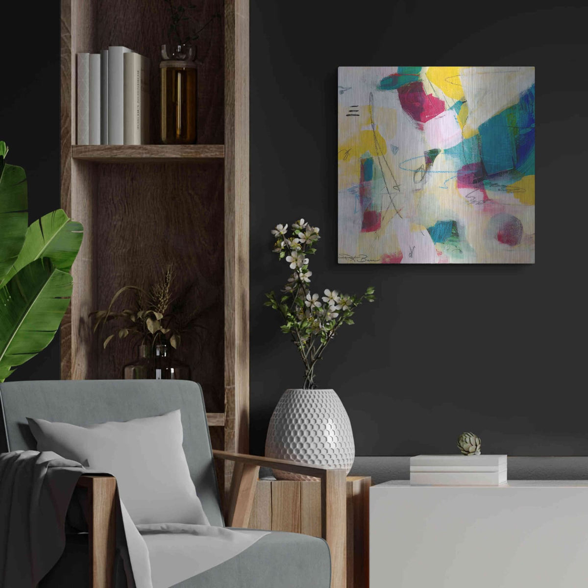 'Oide 3' by Pamela Beer – Metal Wall Art, 24x24 room view