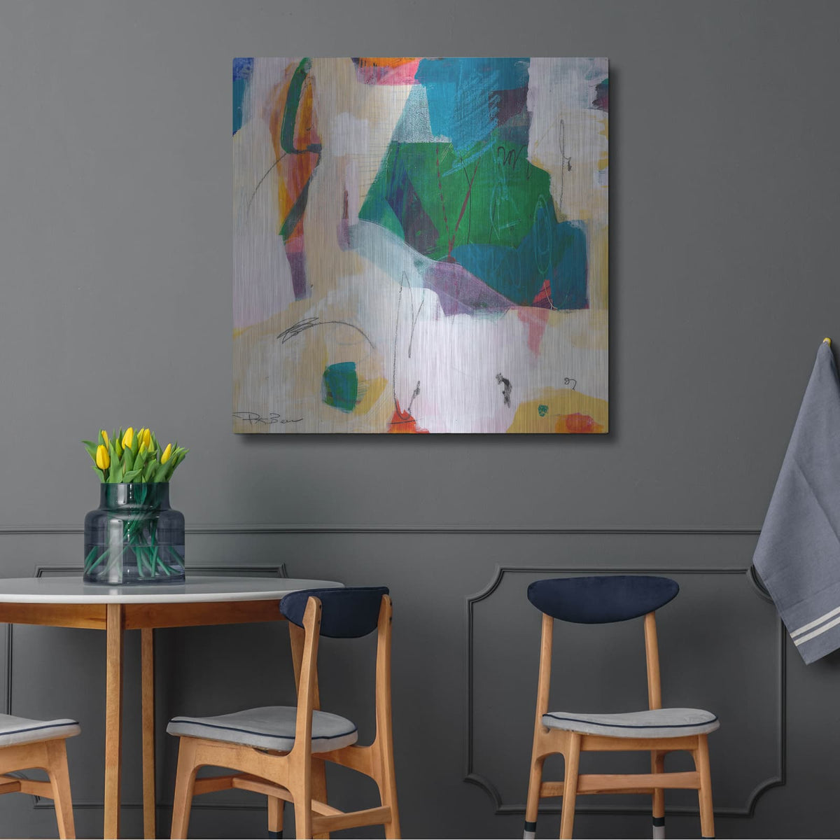 'Oide 4' by Pamela Beer – Metal Wall Art, 36x36 room view