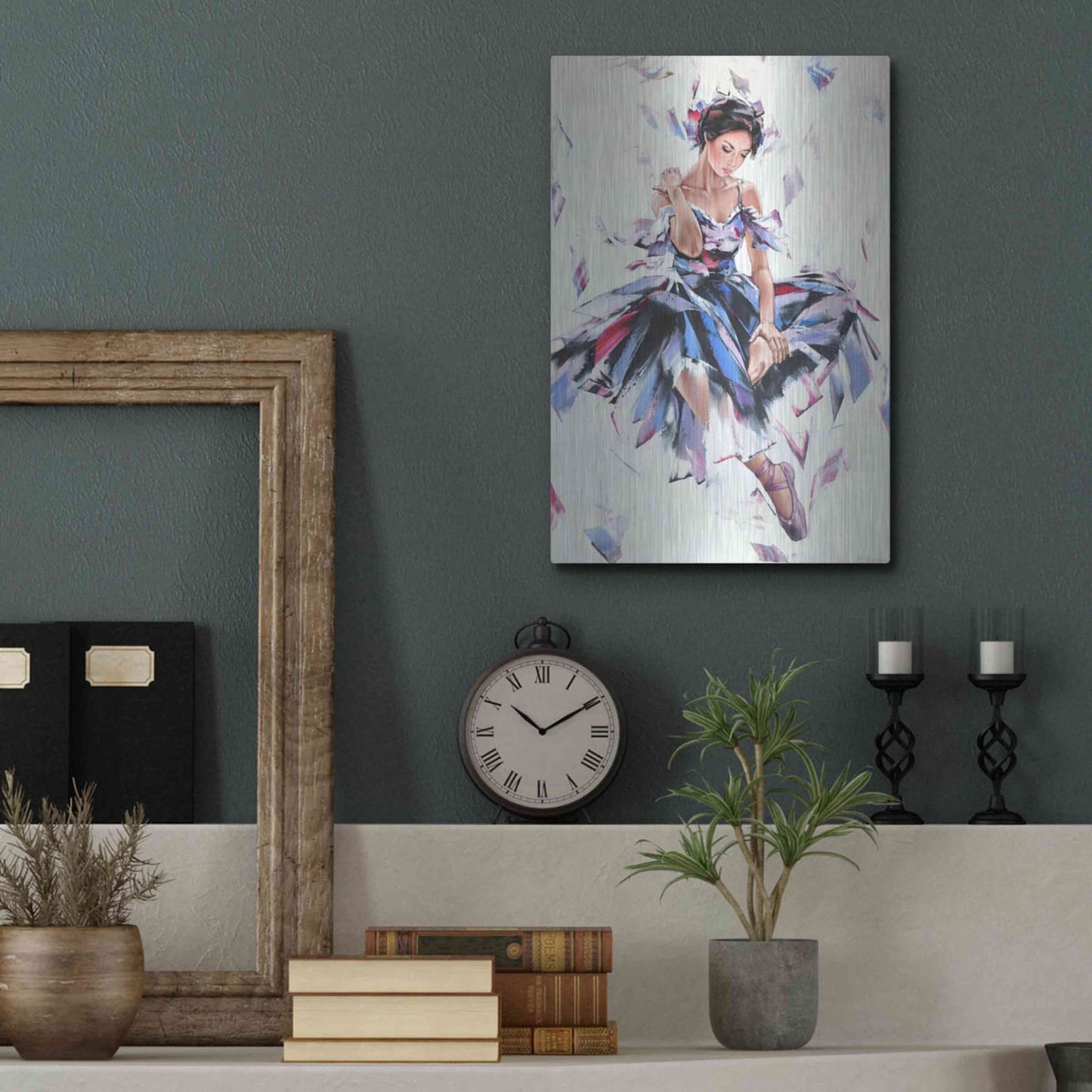 Luxe Metal Art 'Ballerina' by Alexander Gunin, Metal Wall Art,12x16