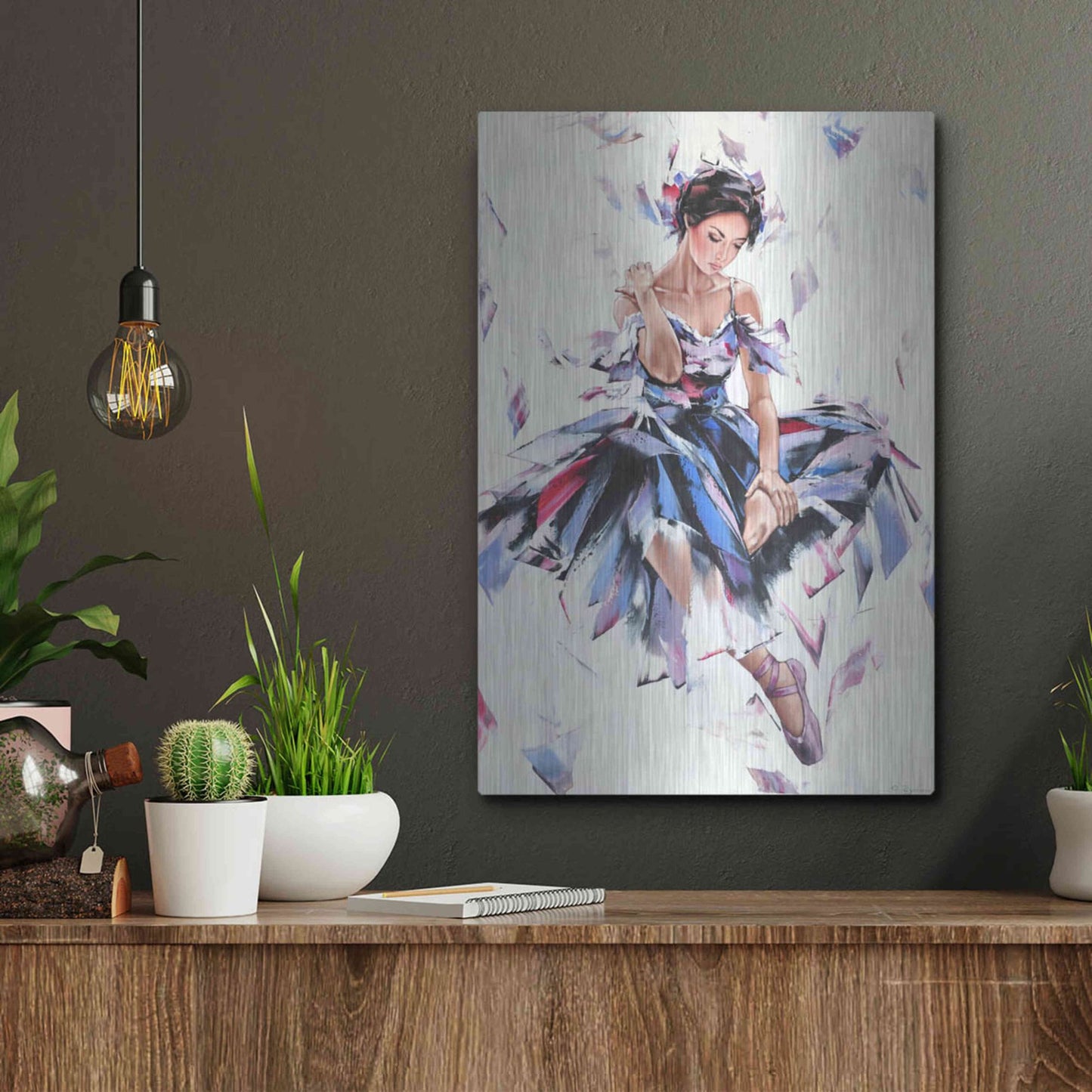 Luxe Metal Art 'Ballerina' by Alexander Gunin, Metal Wall Art,12x16