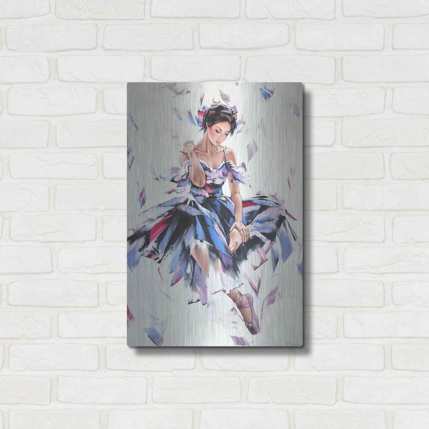 Luxe Metal Art 'Ballerina' by Alexander Gunin, Metal Wall Art,16x24