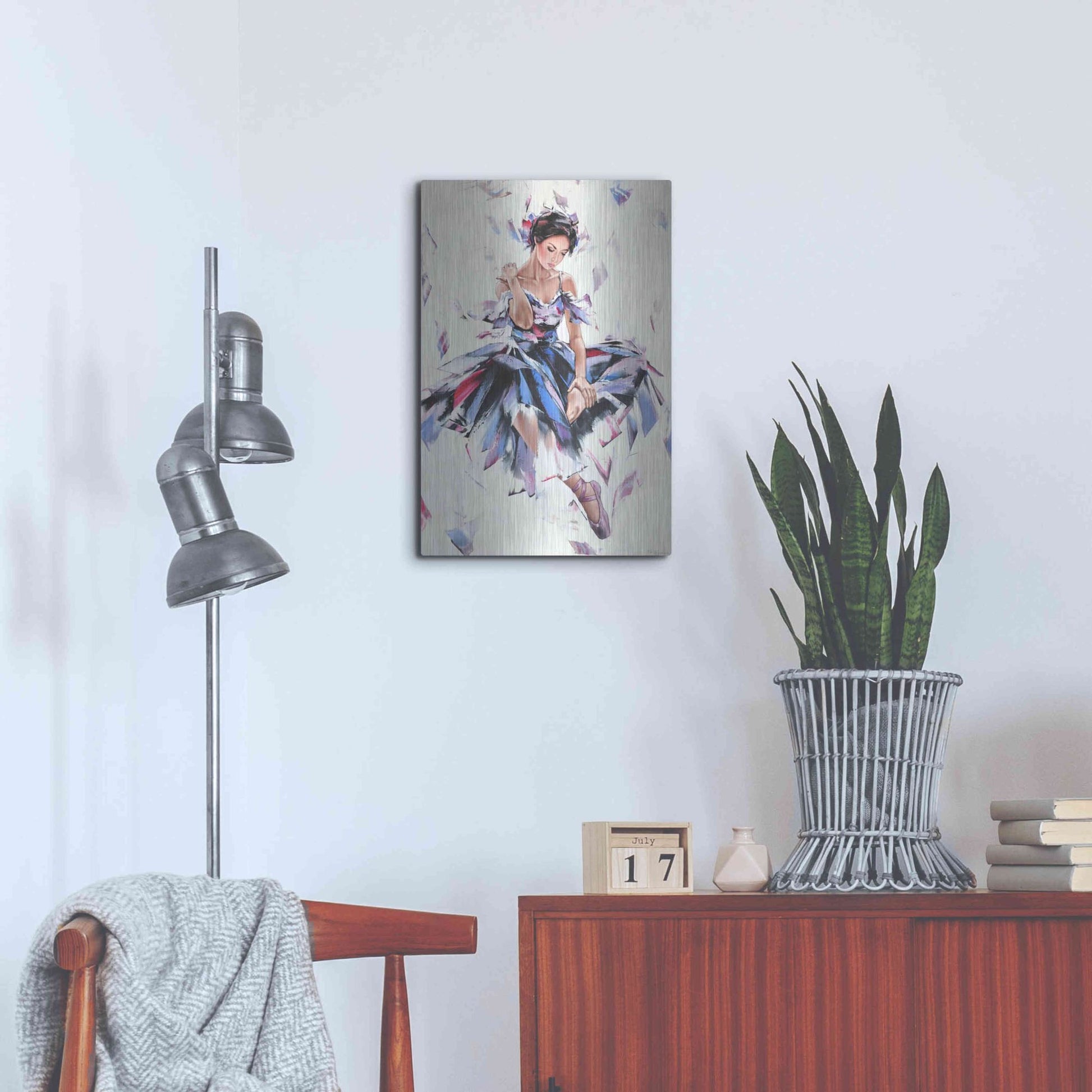 Luxe Metal Art 'Ballerina' by Alexander Gunin, Metal Wall Art,16x24