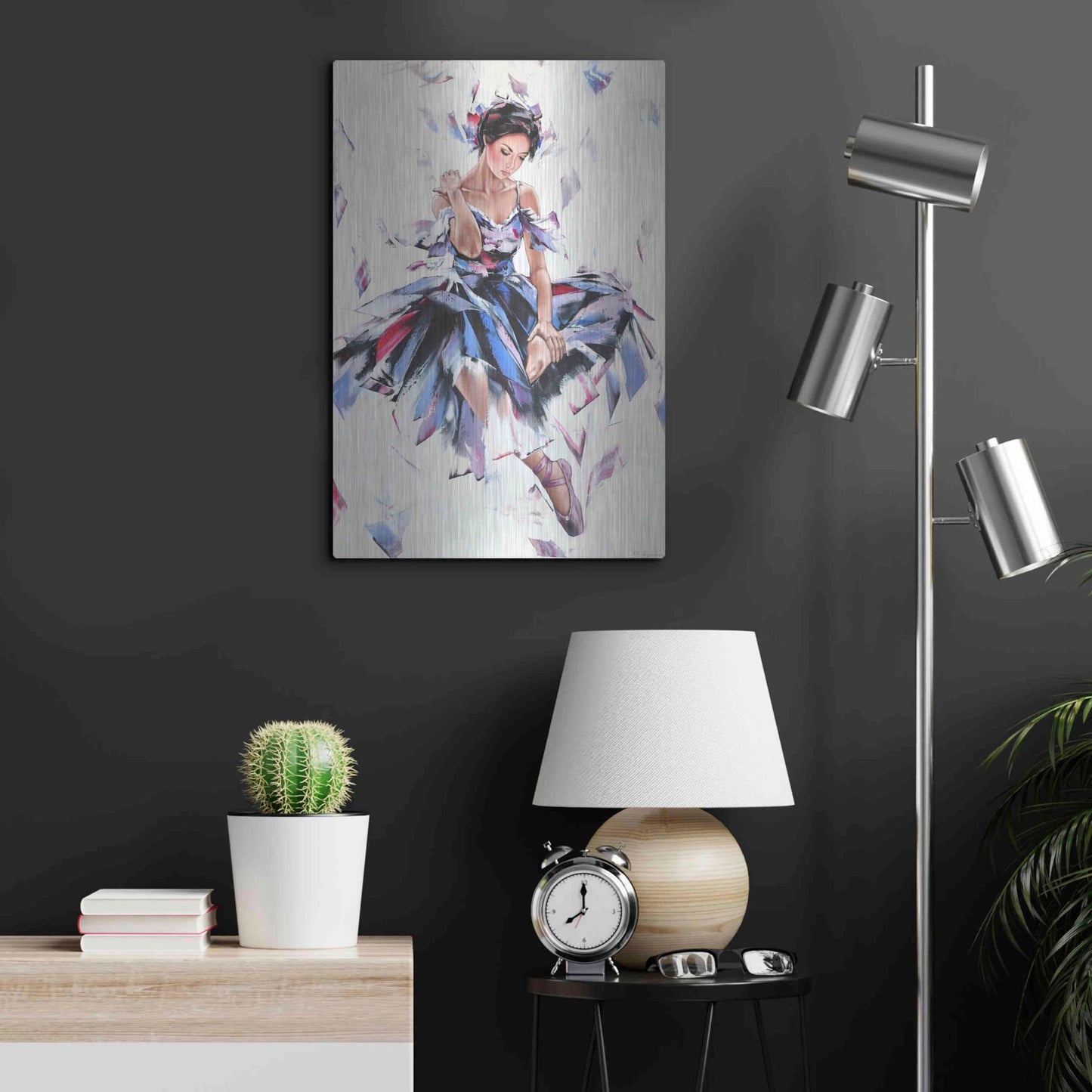 Luxe Metal Art 'Ballerina' by Alexander Gunin, Metal Wall Art,16x24