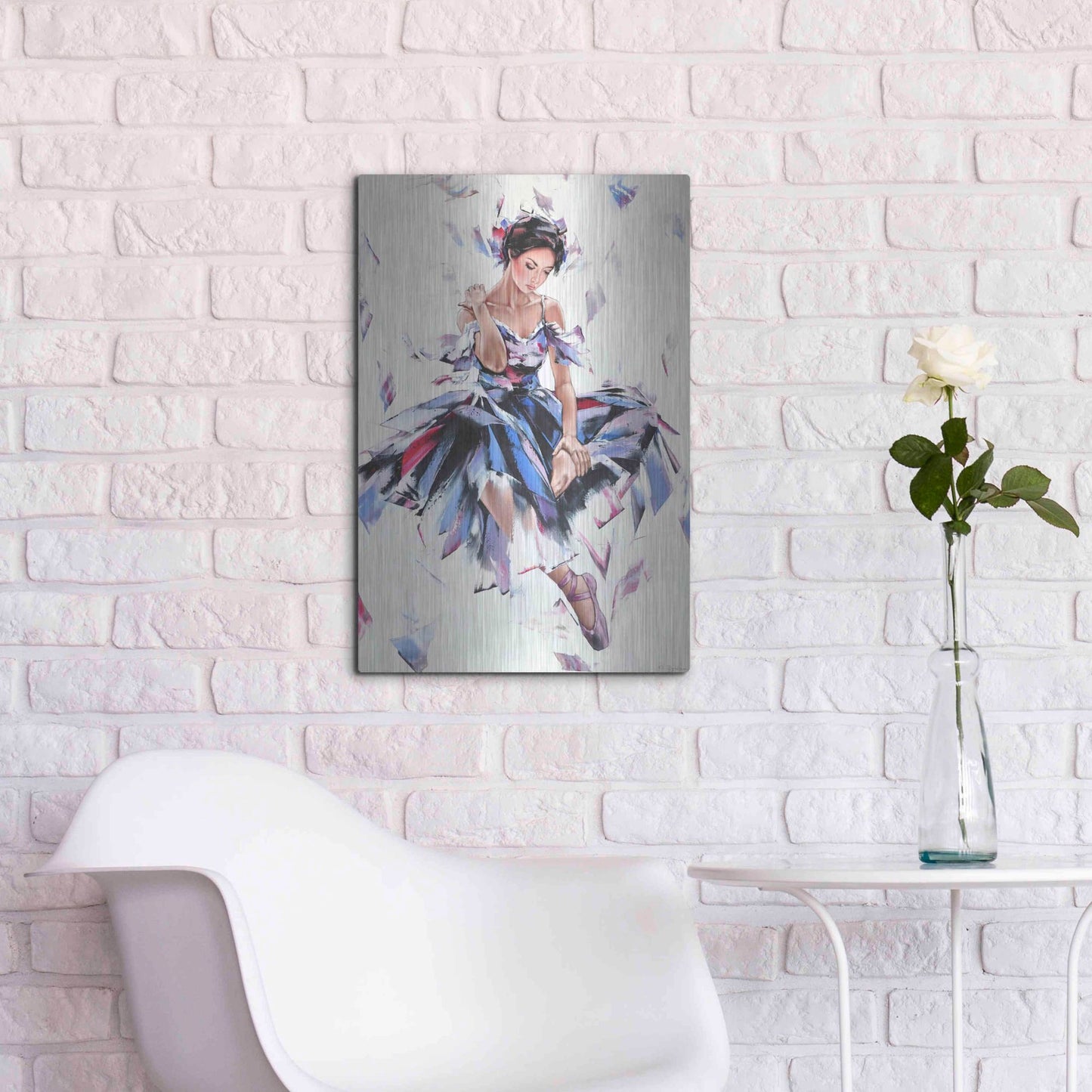 Luxe Metal Art 'Ballerina' by Alexander Gunin, Metal Wall Art,16x24