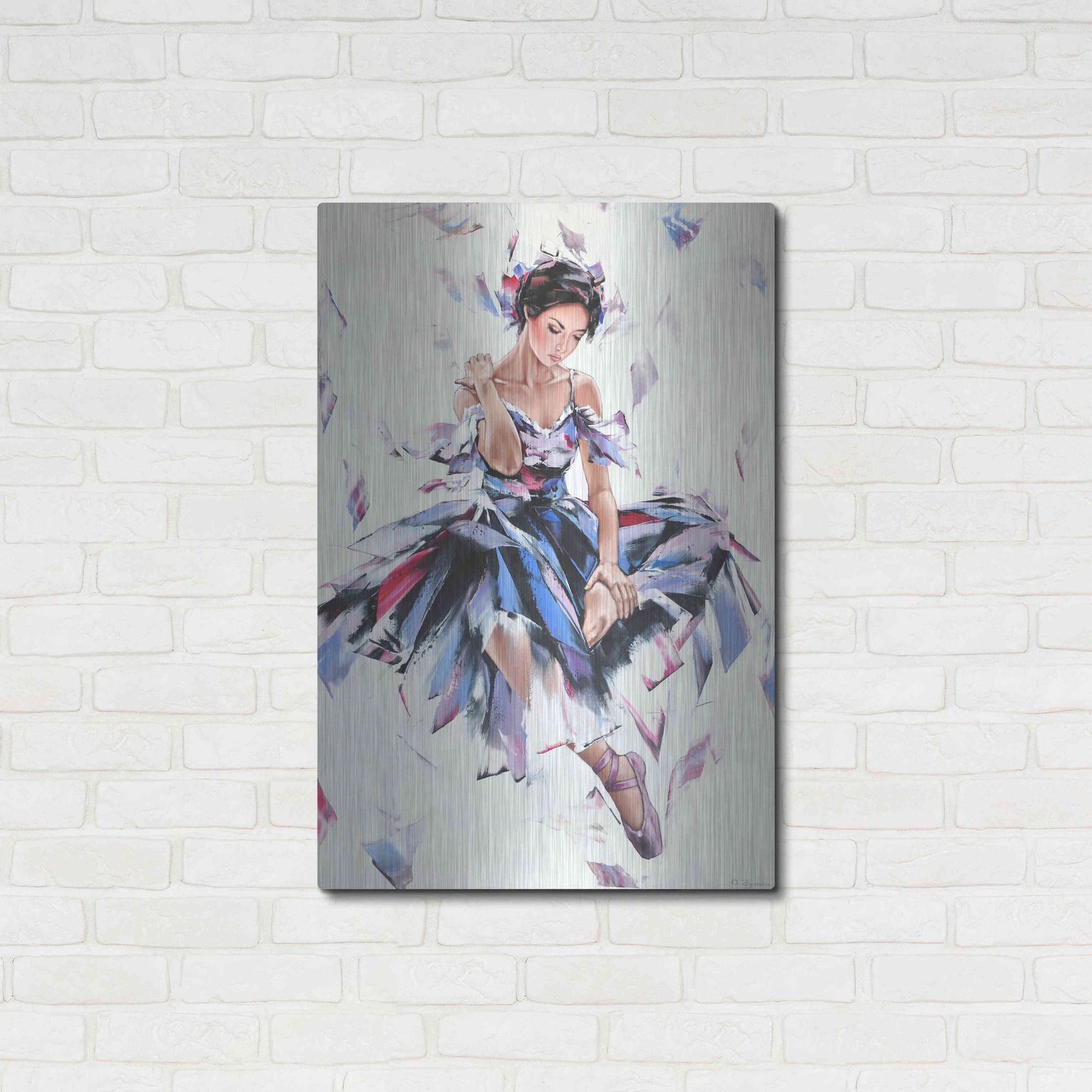 Luxe Metal Art 'Ballerina' by Alexander Gunin, Metal Wall Art,24x36