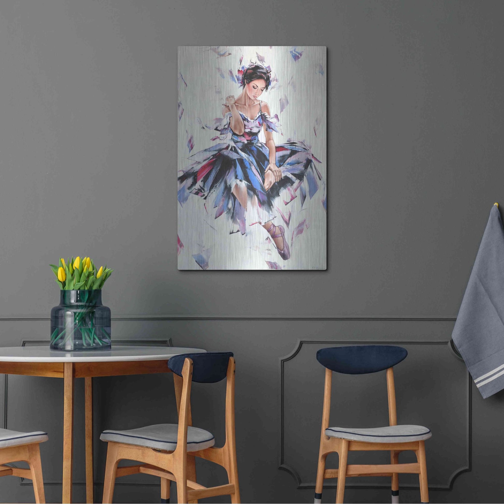 Luxe Metal Art 'Ballerina' by Alexander Gunin, Metal Wall Art,24x36